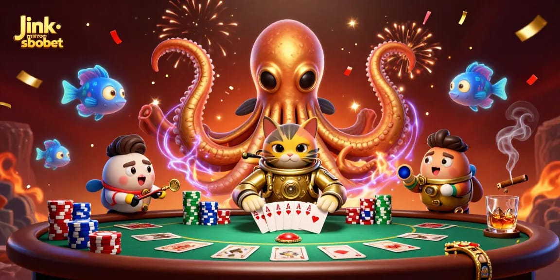 Engage with the world of link mirror sbobet through a vibrant 3D gambling illustration.