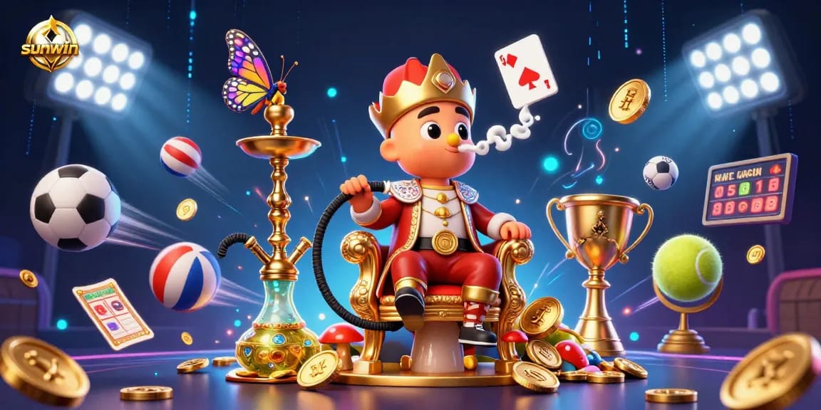 Experience thrilling gameplay with sunwin in an ultra-detailed sports betting illustration