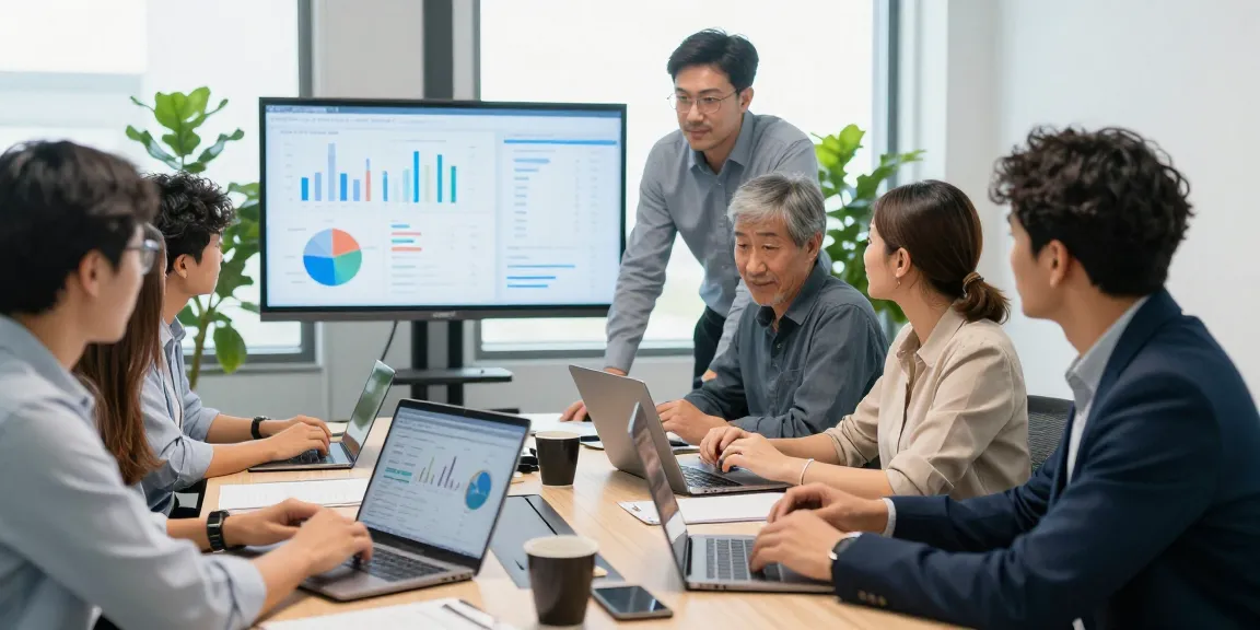 Team collaborating on it support for small businesses in a modern office.
