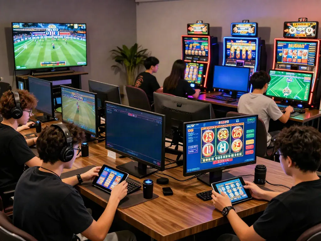 Engaged players enjoying online gaming experiences at DEBET, highlighting diverse activities.