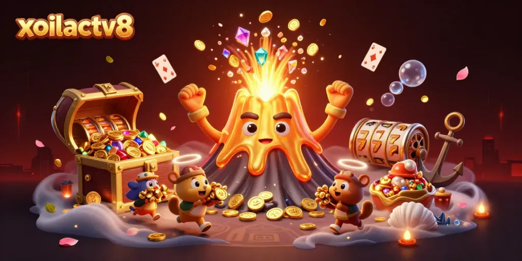 Experience thrilling wins with xoilactv8's vibrant casino-themed adventure of treasure!
