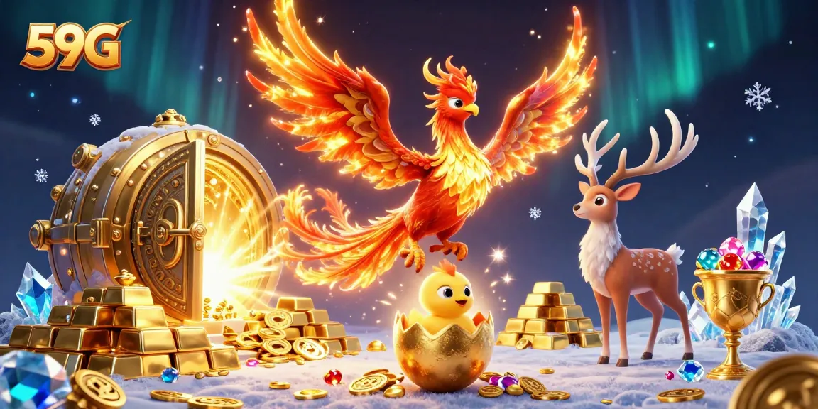 Experience the thrill of 59G with exciting gameplay and dazzling treasures in this vibrant casino scene.
