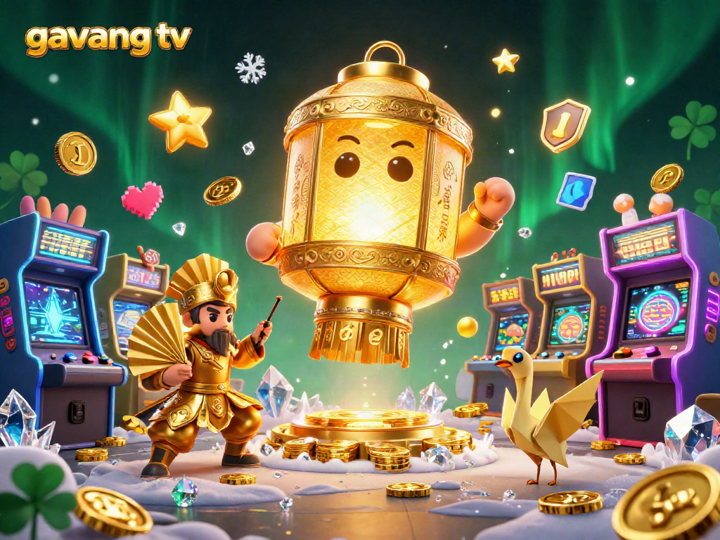 Engage with the thrilling world of gavang tv in a captivating casino scene featuring a golden lantern spirit.
