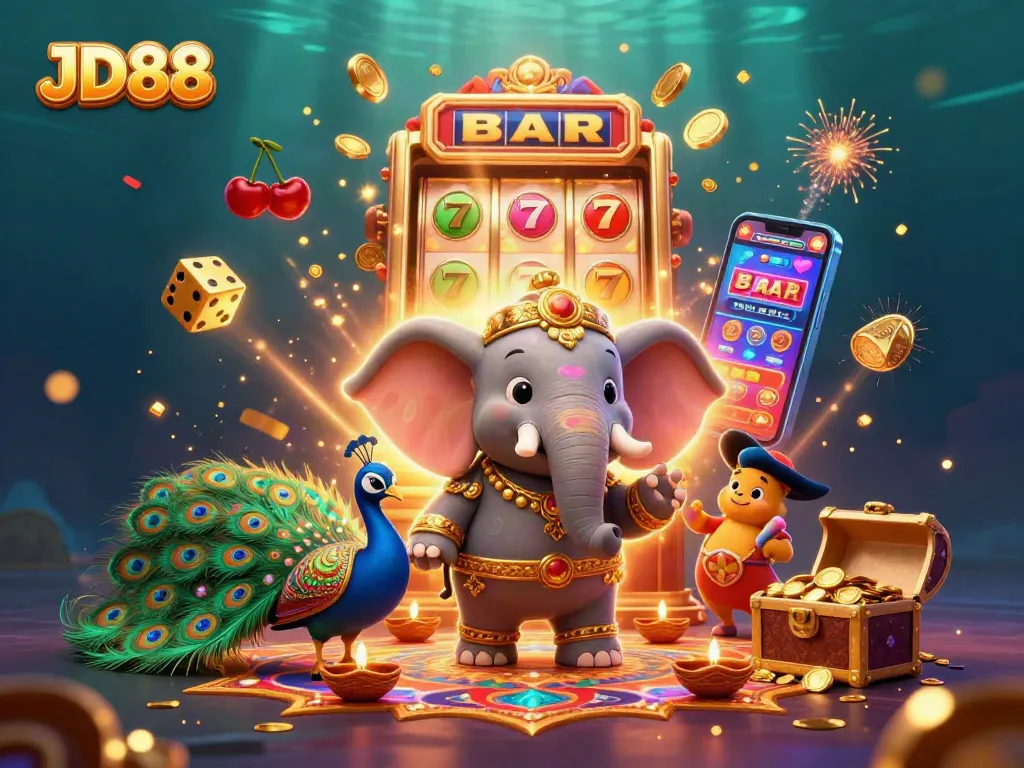 Experience winning at JD88 with vibrant casino action, featuring 3D characters and explosion of prizes.
