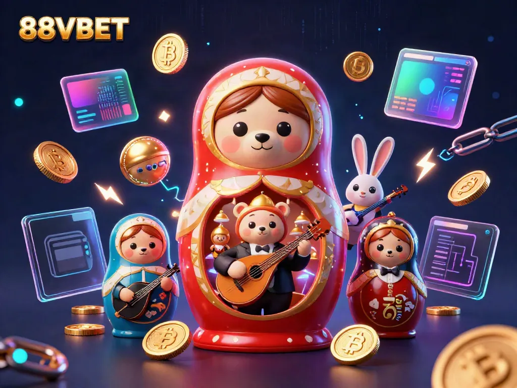 Experience thrilling games at 88VBET with a festive casino-themed illustration featuring playful bears.