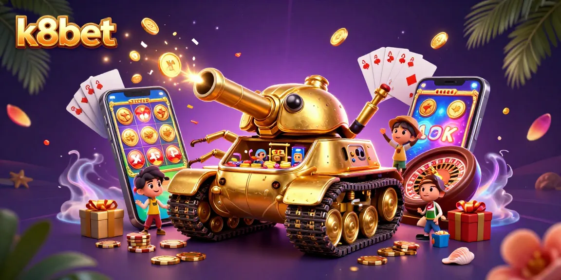 Experience the vibrant world of k8bet as golden coins erupt with every exciting spin and game.
