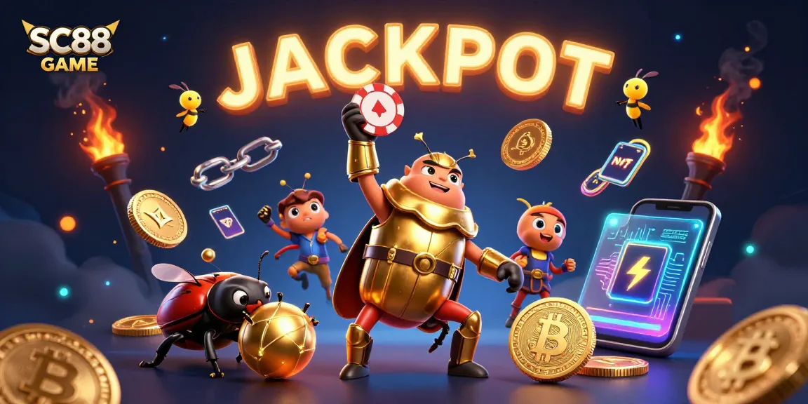 Experience the thrill of SC88 GAME with vibrant characters and dynamic elements celebrating a jackpot win.