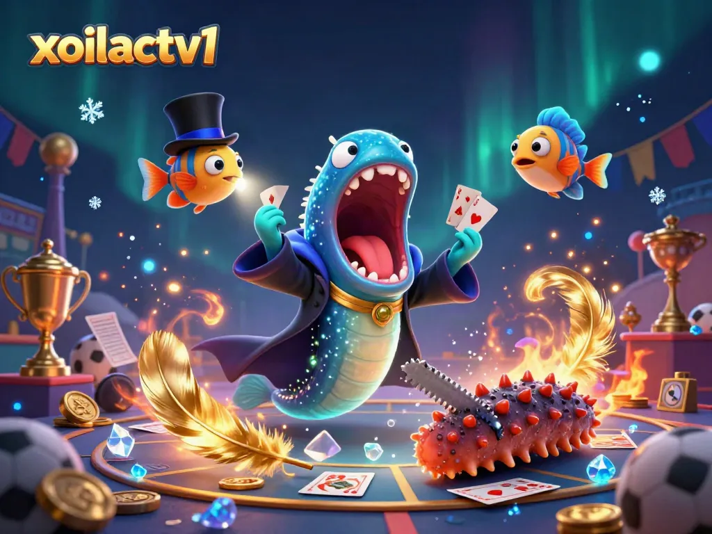 Xoilactv1 showcases an enchanting underwater casino where creatures engage in thrilling betting adventures.
