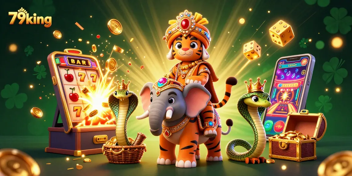 Experience thrilling wins at 79king with a vibrant casino scene featuring slot machines and exotic characters.