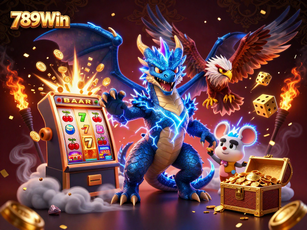 Engage with 789Win and harness the thrill of dynamic slot gameplay amidst colorful casino elements.