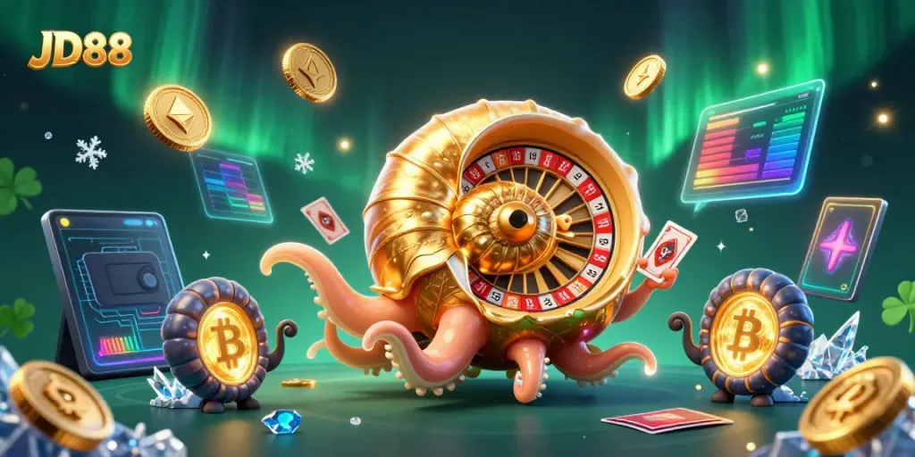 Experience thrilling gameplay at JD88, with interactive 3D gaming elements and vibrant casino ambiance.
