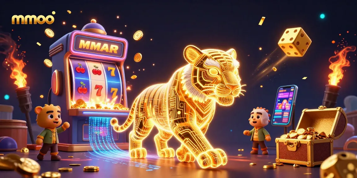 Spin the reels with mmoo's gold-filled jackpot adventure in a dazzling casino.