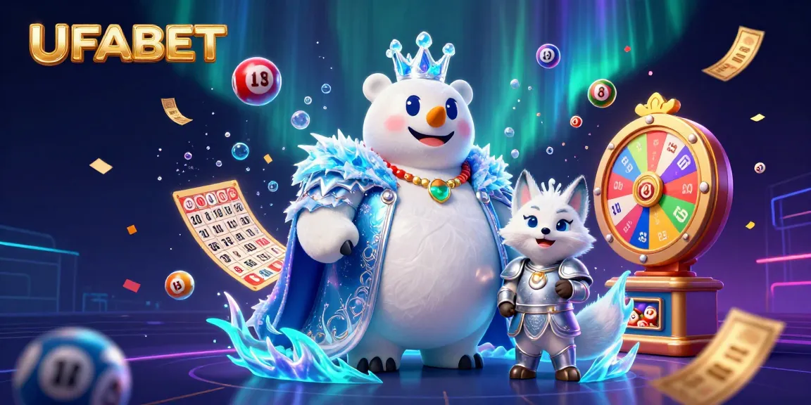 Experience dynamic gaming excitement at UFABET with vibrant lottery elements and immersive 3D characters.