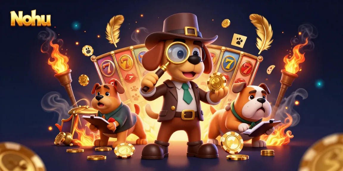 Nohu players spin slot machines with excitement, showcasing vibrant gaming elements and cheering companions.