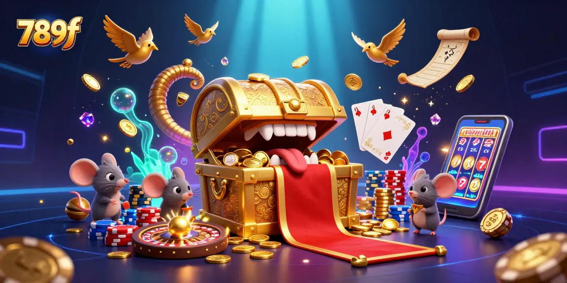 Watch 789f engage players with vibrant treasures and casino elements for an exciting gambling experience.