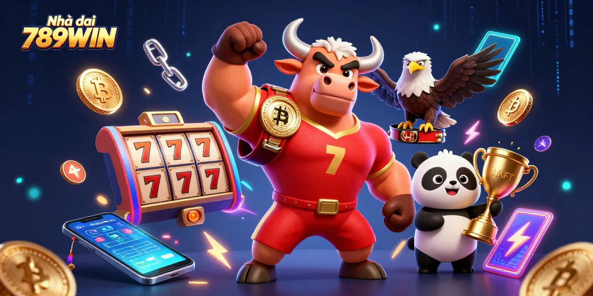 Experience thrilling gameplay at Nhà cái 789WIN with vibrant slot reels and festive jackpot moments.