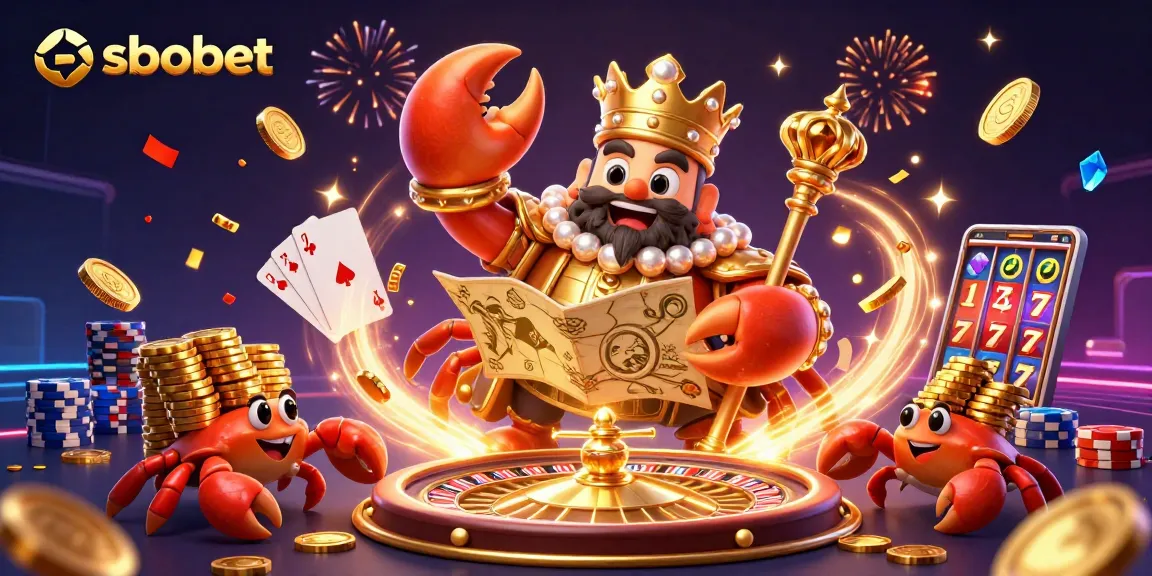 Engage with sbobet in an ultra-detailed 3D casino world filled with golden treasures and vibrant elements.