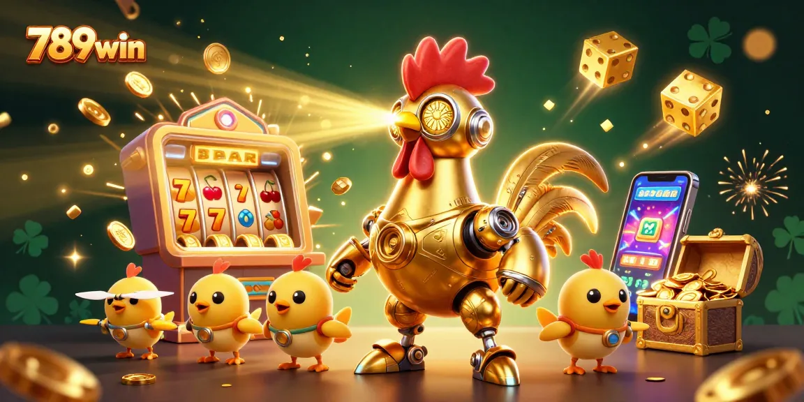 Experience thrilling jackpots at 789win with vibrant slot machines bursting open in a spectacular 3D illustration.