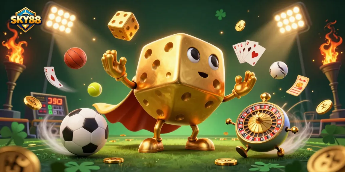 Engage with SKY88 gaming through vibrant sports elements and dazzling casino characters!
