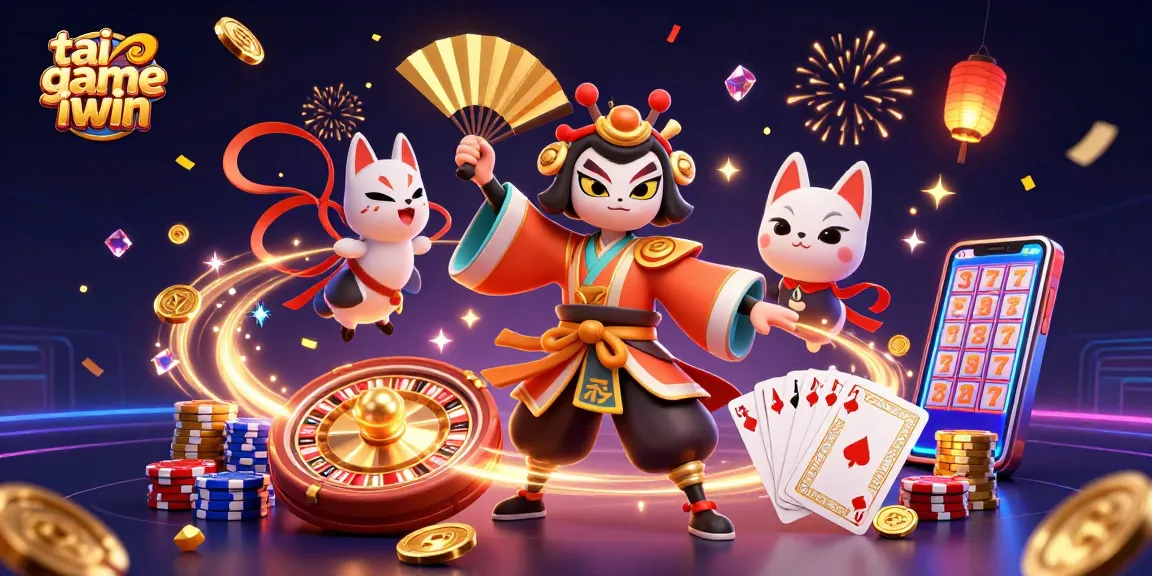 Experience the thrill of tai game iwin with dynamic casino elements and colorful characters.