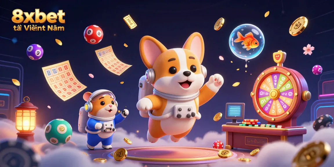 Experience dynamic gaming with 8xbet tại Việt Nam in this exciting space casino illustration.