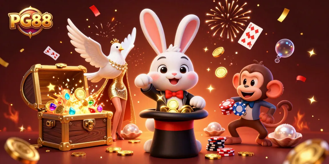 Engage in thrilling gameplay at PG88 with vibrant characters and exciting gambling elements.