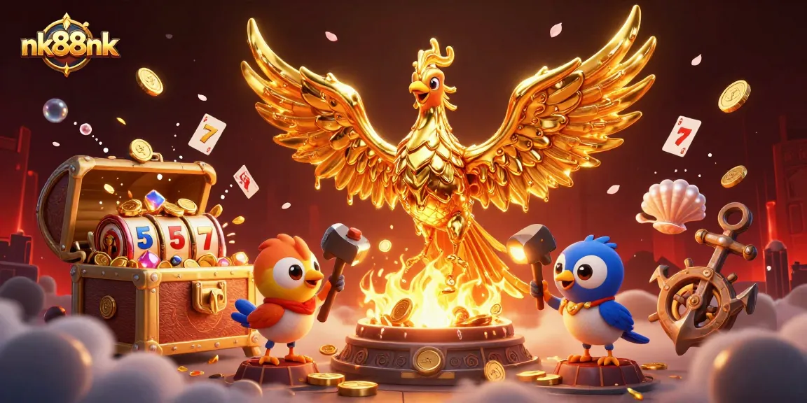 Experience thrilling slots with nk88nk's golden phoenix and underwater treasures.