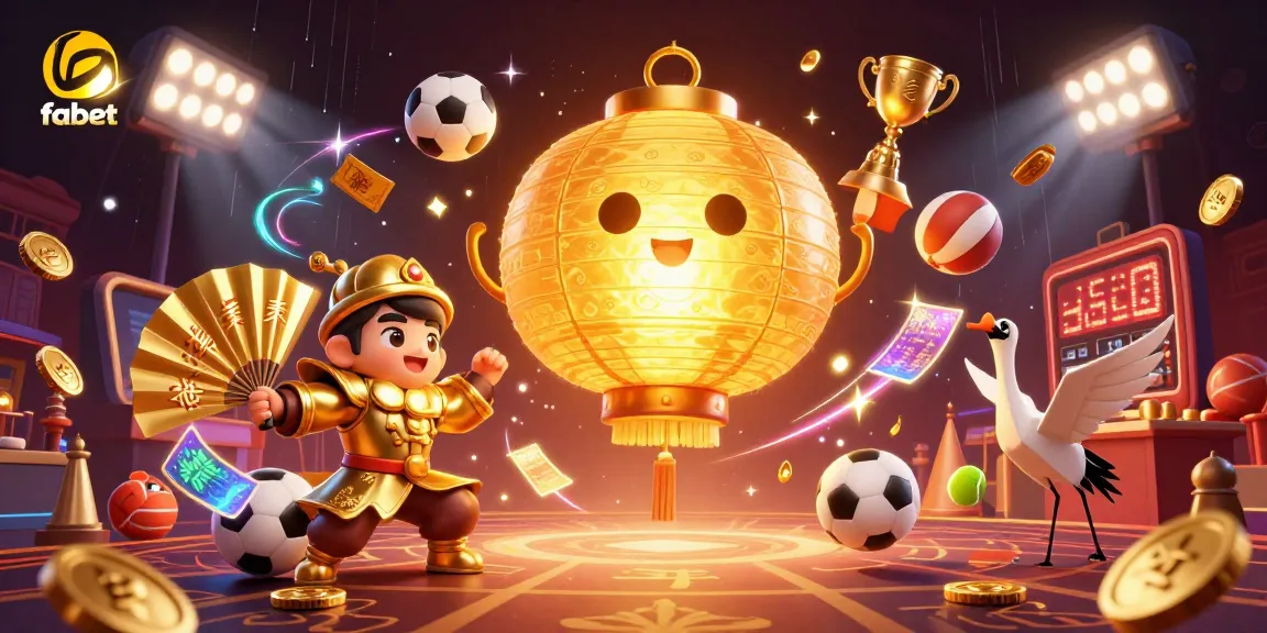 Experience the excitement of fabet sports betting with a vibrant night market casino scene illustrating action and fun.